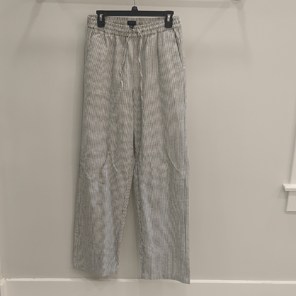 J. Crew Black and White Striped Pants